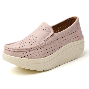 UP-6212r femmes baskets décontractées sans lacet confortable bout rond talon compensé marche plate-forme chaussures - Product Image 6