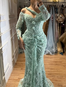 Vestido <span class=keywords><strong>de</strong></span> Noche Sirena con Encaje Floral 3D Verde Salvia 2026, Elegante Vestido <span class=keywords><strong>de</strong></span> <span class=keywords><strong>Fiesta</strong></span> <span class=keywords><strong>de</strong></span> Boda <span class=keywords><strong>para</strong></span> Mujer - Product Image 2