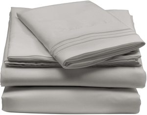 1800 fils compter haute qualité doux <span class=keywords><strong>pas</strong></span> <span class=keywords><strong>cher</strong></span> en gros brodé microfibre brodée ensembles de draps 4 pièces - Product Image 5