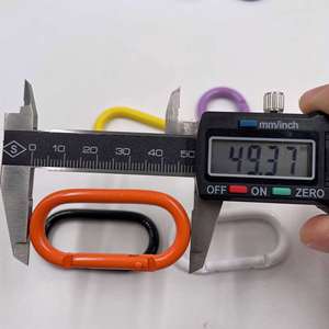 Wholesale High Quality Metal Keychain Oval <b>Ring</b> Spring Buckle DIY Accessories Colorful Carabiner Pendant for <b>Bag</b> Decor - Product Image 4