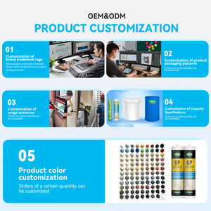 Beste prijs kleefmiddel, lage VOC, snel uithardend, weerbestendig acetoxy siliconenkit voor ramen, deuren en badkamertegels. - Product Image 3