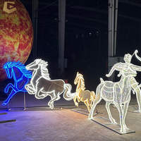 Sculpture lumineuse SGLS05, lanterne de festival de vacances, lumière LED 3D, motif de figurine et d'animal pour centre commercial