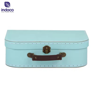 Decorative Toy Suitcase Shaped Cardboard Suitcase Children's Day <b>Memory</b> <b>Box</b> for Dress Paperboard Suitcase with Handle - Product Image 6
