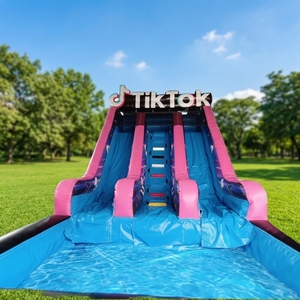 Toboggan aquatique <span class=keywords><strong>gonflable</strong></span> géant commercial, <span class=keywords><strong>château</strong></span> <span class=keywords><strong>gonflable</strong></span> TikTok, piscine rebondissante, location pour enfants, PVC, garantie 3 ans, souffleur - Product Image 6