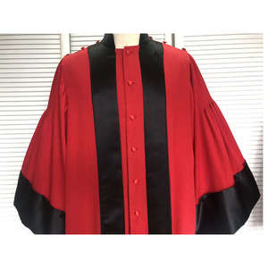 Robe rouge de qualité supérieure, traditionnelle française, pour la cour, vêtements judiciaires, tenue d'avocat, avocat, juge, magistrats - Product Image 4