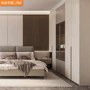 WISION <span class=keywords><strong>Armadio</strong></span> Guardaroba <span class=keywords><strong>a</strong></span> <span class=keywords><strong>Ponte</strong></span> con Toeletta Incorporata Eco-Sostenibile con 5+ Cassetti in Vetro di Lusso Moderno per Laboratorio e Hotel - Product Image 1