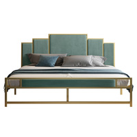 Lit en métal Tête de lit souple Full Single Queen King Size Cadre de lit en métal