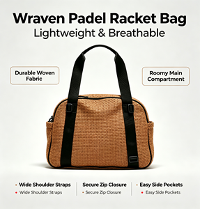Bolsa de Pádel de Paja Personalizada de Alta Calidad para Mujer, con Correa, para Raquetas, Deportes, Viajes y Pickleball, en Oferta - Product Image 1