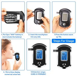ROK TOOLS Digital Breath <span class=keywords><strong>Alcohol</strong></span> Tester Alkohol tester mit fortschritt lichem Alkohols ensor mit flacher Oberfläche - Product Image 3