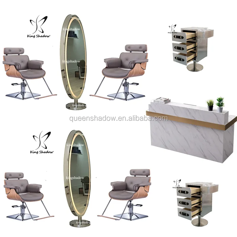 2021 Mode Kapsalon Stoelen Styling Station Kappersstoel Kapperszaak Meubels En Apparatuur Te Koop