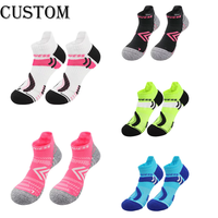 Chaussettes en coton respirantes et tendance pour le sport, vente en gros OEM, chaussettes de cyclisme personnalisées, chaussettes de course unisexes pour marathon