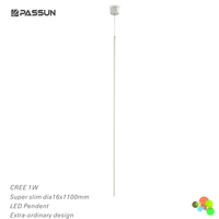 Lampe suspendue LED intérieure ultra-mince 1W 1000MM Tube lumineux