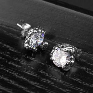 Pendientes de serpiente con cierre de rosca para hombre, estilo punk gótico, con diseño de tapones redondos y túnel para la oreja - Product Image 6