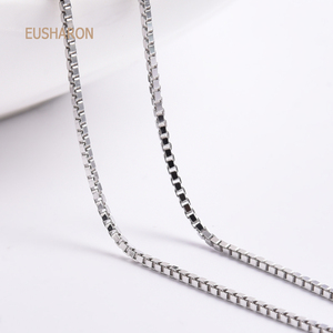 EUSHARON Wholesale 925 Sterling <strong>Silver</strong> Italy <strong>Box</strong> <strong>Chain</strong> for Pendant Necklace - Product Image 1
