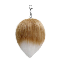 Accessoires de performance de boule de poils assortis à la couleur de la scène de la queue de renard porte-clés pendentif de sac pour femme