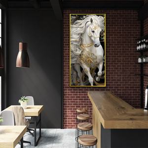 Pintura de Porcelana Brillante Vista Shuijingjing, Caballo Blanco Elegante, Pintura Colgante de Cristal de Alta Gama - Product Image 6