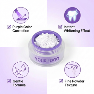Polvo Blanqueador Dental Natural <span class=keywords><strong>de</strong></span> Marca Privada OEM, <span class=keywords><strong>Corrector</strong></span> <span class=keywords><strong>de</strong></span> <span class=keywords><strong>Color</strong></span>, Fórmula Suave, Textura Fina, Polvo Blanqueador Morado - Product Image 3