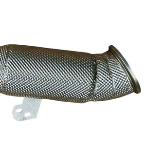 304 Stainless Steel Downpipe Polished Universal Exhaust Downpipe for BMW B58 7/5 Series Straight-through Catted <strong>Header</strong> - Product Image 2