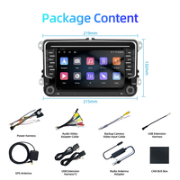 Autoradio universel Android 11 7 pouces VW avec navigation, CarPlay, radio FM, compatible GPS, Passat Golf MK5 MK6 Jetta T5 EOS