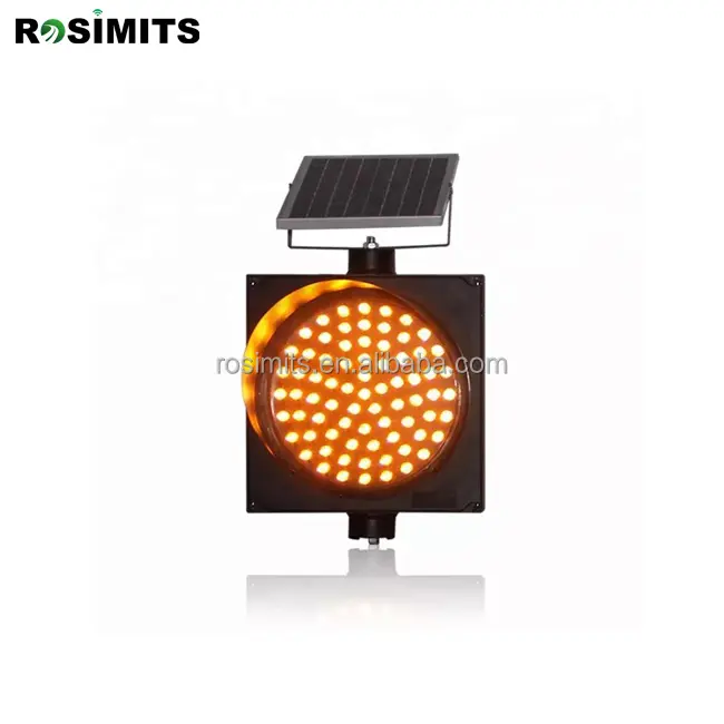 ROSIMITS-luz Solar de advertencia de tráfico, señal de tráfico a prueba de agua, parpadeante