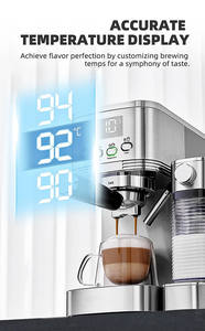 Máquina de café espresso de acero inoxidable completamente automática 3 en 1 Cafetera <span class=keywords><strong>Cappuccino</strong></span> Latte Maker con función de espuma de leche - Product Image 5