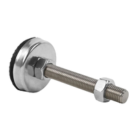 Pieds de nivellement anti-vibration robustes, en acier inoxydable 304 avec base en caoutchouc, filetage M8 M12 M16, supports de machine réglables étanches