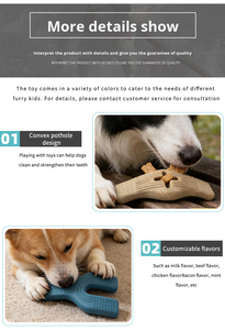 <b>Tripod</b> Shapes PA Dog Chew Toys Textured Teeth Cleaning Leak-Proof Interactive Pet Toys - Product Image 3