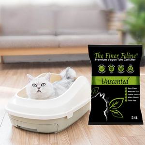 Arena para gatos de tofu sin polvo con aroma a lavanda, almidón de maíz desechable biodegradable respetuoso con el medio ambiente, tamaños disponibles de 6L y 24L para gatitos - Product Image 4