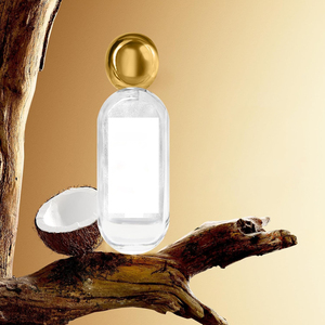 Botella de Perfume de Vidrio Redonda de Lujo de 50 ml con Tapa y Base en Forma de Montaña, Botella de Perfume Única - Product Image 3