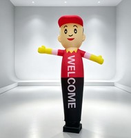 Mannequin publicitaire gonflable personnalisé en forme de garçon agitant la main, pour publicité extérieure et événements sportifs