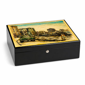 Caja de Cigarros Personalizada de Fábrica, con Pintura de La <span class=keywords><strong>Habana</strong></span>, de Cedro Español, con Bandeja Extraíble, Estuche de Madera para Cigarros, Venta al Por Mayor - Product Image 2