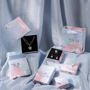 Caja de Joyería para Collares y Pendientes, Set de Joyería, Caja de Kraft para Joyas, Organizador de Anillos, Collares, Pendientes y Pulseras, Empaque para Niñas - Product Image 3