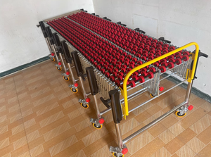 Roue de <span class=keywords><strong>patin</strong></span> en plastique par gravité extensible flexible Convoyeurs <span class=keywords><strong>à</strong></span> rouleaux en caoutchouc ABS Convoyeur de transfert de boîte en carton pour panier en plastique - Product Image 5