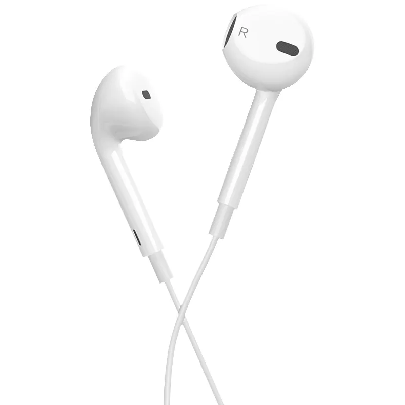 Ecouteurs TPE à prise Jack 3.5mm casque d'écoute à bas prix 1.2 M mains libres stéréo intra-auriculaires filaire pour iPhone Samsung