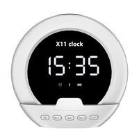 Nieuwe grensoverschrijdende ABS-wekker met temperatuurweergave, multifunctionele slimme speaker, mobiele telefoonstandaard, draagbare Bluetooth-speaker