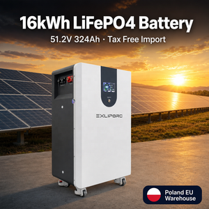 แบตเตอรี่โซลาร์ออฟกริด 16kWh 51.2V 324Ah ระบบจัดการแบตเตอรี่อัจฉริยะ (Smart BMS) สต็อกในโปแลนด์ สหภาพยุโรป ปลอดภาษี จัดส่ง 3-7 วัน สำหรับผู้ค้าส่ง B2B - Product Image 1
