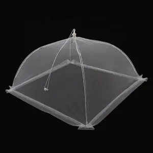 New Style home Kitchen Foldable silver Net Food Tent Umbrella Mesh Use Indoor Outdoor Food Cover