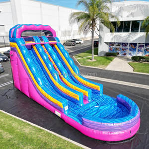 GMY Inflatables - <span class=keywords><strong>Location</strong></span> de structures gonflables - Toboggan aquatique gonflable aux couleurs vives avec <span class=keywords><strong>piscine</strong></span> pour enfants - Product Image 3