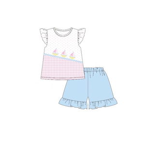 Nouvelle Collection 2026 : Ensemble Printemps Fêtes de Pâques pour Bébé Fille – Haut Tunique Floral Lapin avec Short à Volants - Product Image 2