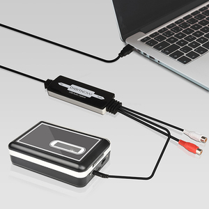 Adaptateur audio USB avec interface stéréo RCA 3,5 mm, convertisseur de disque vinyle/cassette en MP3 numérique pour <span class=keywords><strong>Windows</strong></span> 10/8/7 Mac OS - Product Image 1