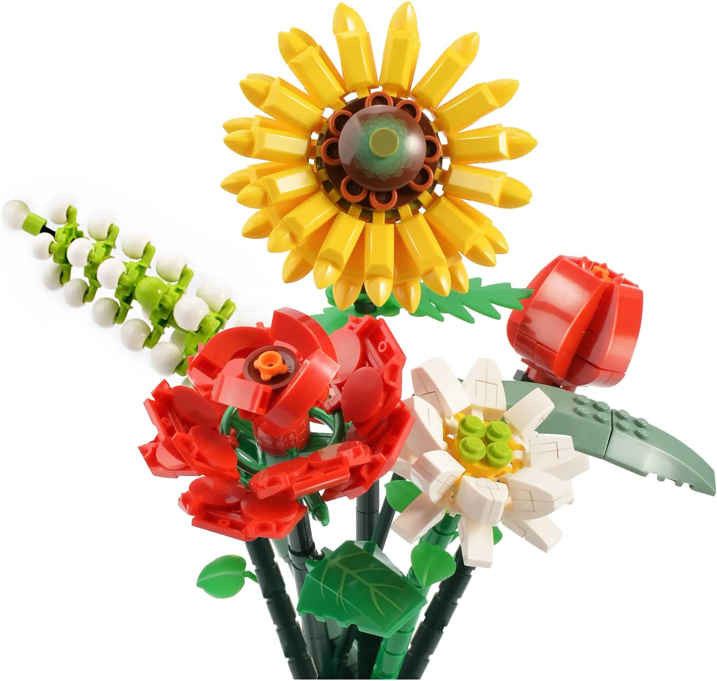 Blocs de Construction Bouquet Fleur Sakura Ballon 718 Pièces Jeux de
