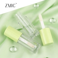 6ml Lipgloss-Tuben, leere Flüssiglippenstift-Behälter, transparente Lippenölflaschen, individuelle Flüssig-Rouge-Verpackung mit großem Pinsel, Großhandel