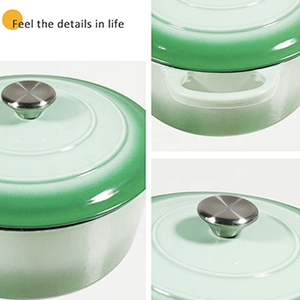 Ensemble de casseroles <span class=keywords><strong>en</strong></span> <span class=keywords><strong>fonte</strong></span> émaillée au <span class=keywords><strong>design</strong></span> minimaliste, avec revêtement émaillé, casseroles <span class=keywords><strong>en</strong></span> <span class=keywords><strong>fonte</strong></span> à vendre - Product Image 5