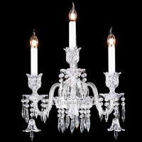 Appliques murales à 5 ampoules, appliques murales en cristal, luminaires muraux classiques de luxe pour villa