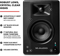 M-AUDIO BX4BT Altavoces Inalámbricos de 45 Pulgadas para Monitores de Estudio y PC con Software de Producción Musical