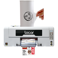 Nueva Llegada Locor con 3 Cabezales Xp600 de 30cm A3, Plotter de Impresión de Calcomanías de Transferencia UV e Impresora UV DTF Rollo a Rollo de Película AB