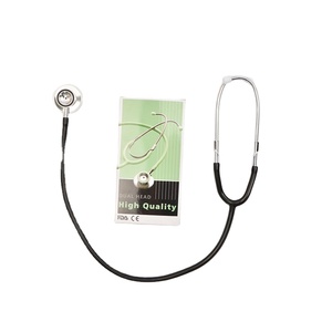 Estetoscopio de cardiología de doble cabezal de aleación de aluminio, venta al por mayor, color personalizado, puntas auriculares ajustables manualmente, CE ISO, marca EXANOVO/OEM - Product Image 1