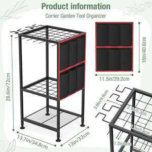 Gardening tool organizer, garage and patio tool organizer, holds up to 50 long-handled tools/rakes/brooms. - Product Image 2