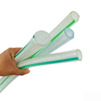 Tuyau d'arrosage de jardin flexible et durable en PVC renforcé de fibres tressées haute pression 6 mm pour l'irrigation