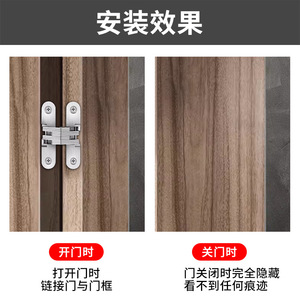 Bisagra Oculta de Aleación de Zinc, Plegable 180 Grados, para Puerta de Armario, Montaje Empotrado, Silenciosa, para Muebles - Product Image 4